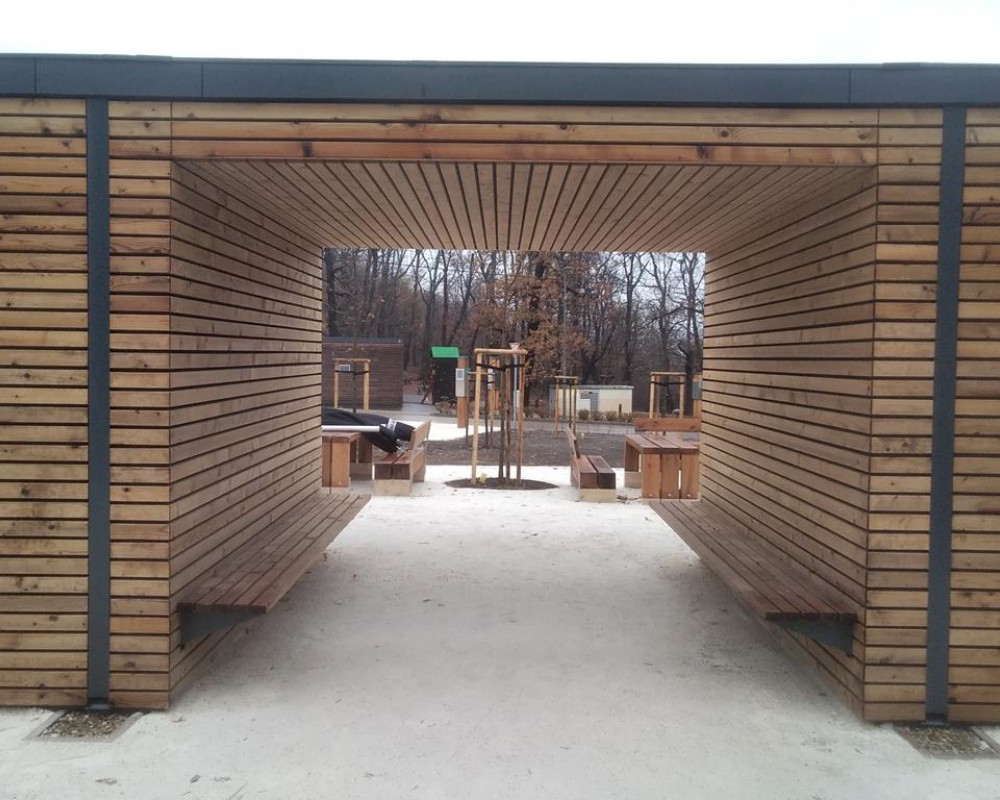 TR-THW-10&10 - Büfé pavilon esőbeállóval TR-THW-10&10 - Büfé pavilon esőbeállóval